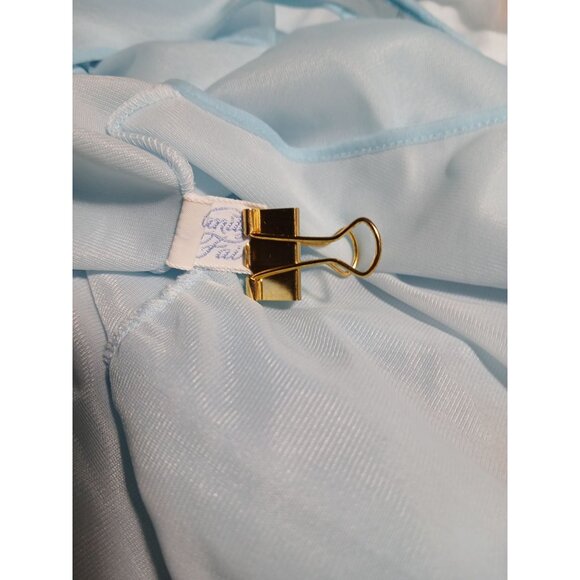 Vanity Fair Vintage 50s Blue Nightgown Size 32 Ribbon Trim Double Nylon Lace - Picture 11 of 12